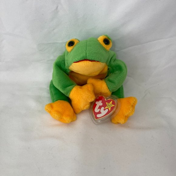 Ty Other - TY Beanie Babies 1997 Smoochy Plush Frog - New with Tag and Tag Cover